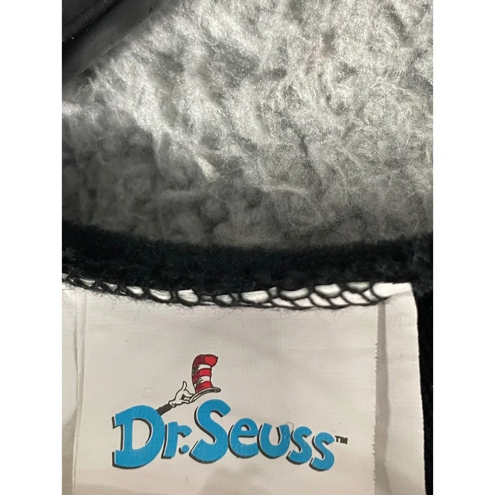 Dr Seuss Cat in the Hat Kids Costume Bodysuit Hat Set Small Black Red White